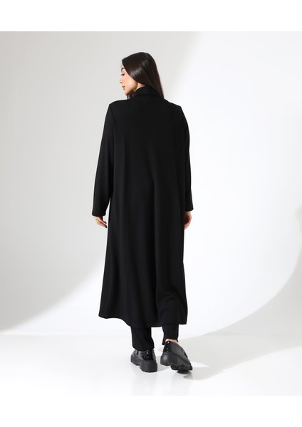 Kadın Yumuşak Modal Asimetrik Boğazlı Büyük Beden Takım