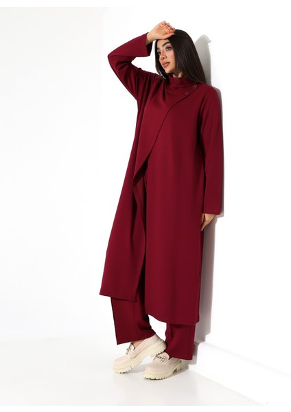 Kadın Yumuşak Modal Asimetrik Boğazlı Büyük Beden Takım fırsatları