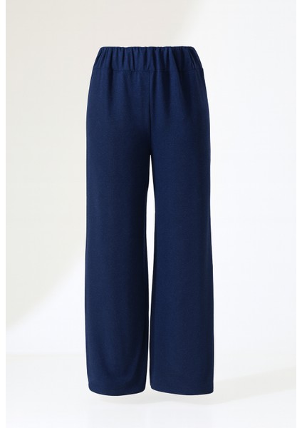 Kadın Beli Lastikli Yün Viskon Büyük Beden Pantolon