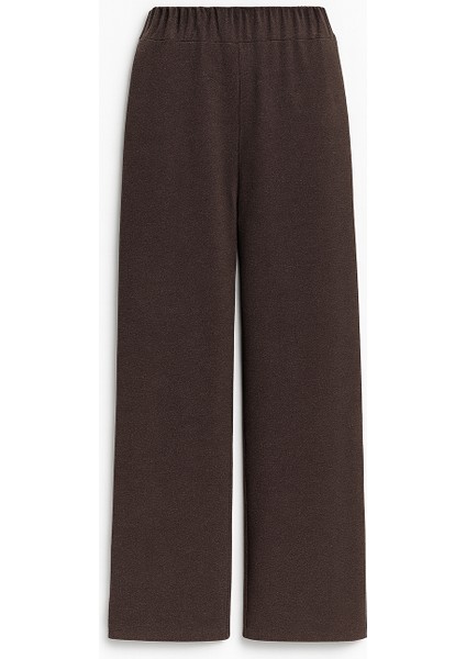 Kadın Beli Lastikli Yün Viskon Büyük Beden Pantolon