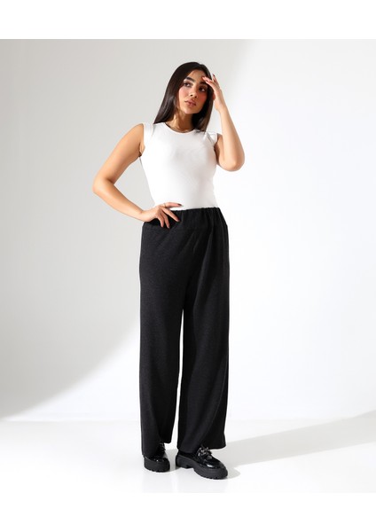 Kadın Beli Lastikli Yün Viskon Büyük Beden Pantolon fiyatları