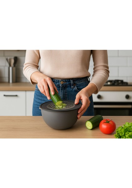 Çok Amaçlı Kapaklı Rende Aparatlı Karıştırma ve Saklama Kasesi modelleri