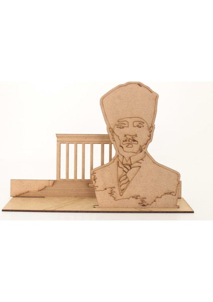 Mdf Ahşap Boyama Kiti - Mustafa Kemal Atatürk ve Anıtkabir Maketi - Okul Öncesi Eğitici Hobi ve Sanat Seti - Ince Motor Gelişimi modelleri