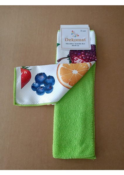 Microfiber Temizlik Bezi 40X50 cm 2 Adet (Bir Adet Baskılı Bir Adet Naturel) fiyatları