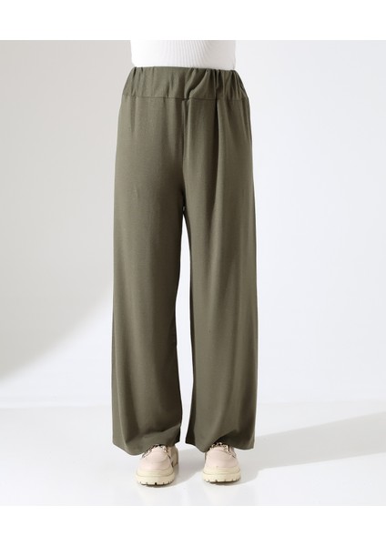 Kadın Beli Lastikli Yün Viskon Büyük Beden Pantolon indirimleri