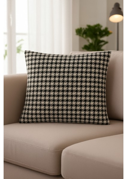 Monarch Kazayağı Desenli %100 Pamuklu Gizli Fermuarlı Kırlent Kılıfı 50X50 cm / 48X48 cm fiyatları