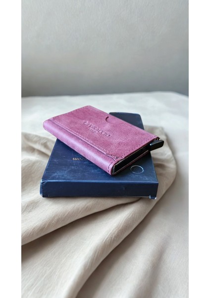 Bordo Hakiki Deri Kartlık