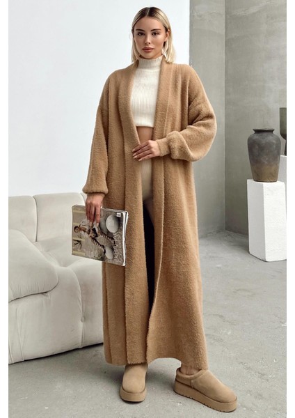 Uzun Salaş Triko Hırka KAMEL 8245