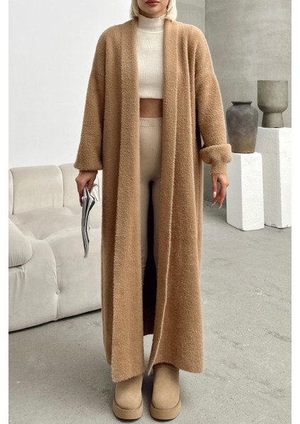 Uzun Salaş Triko Hırka KAMEL 8245