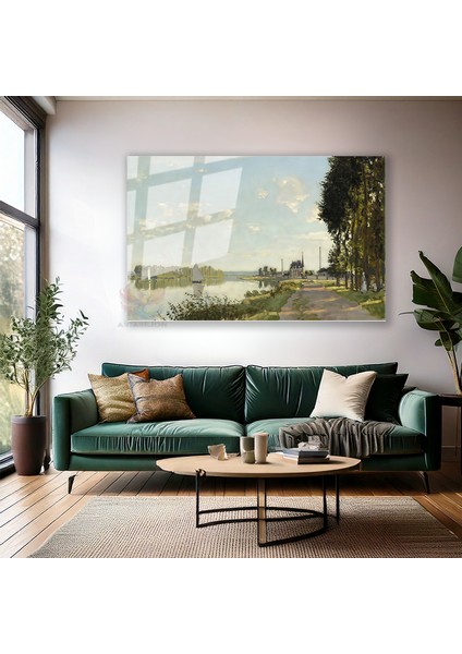 Cam Yatay Duvar Tablosu Cam Doga MANZARASI14 Ev Ofis Salon Modern Duvar Tablosu modelleri