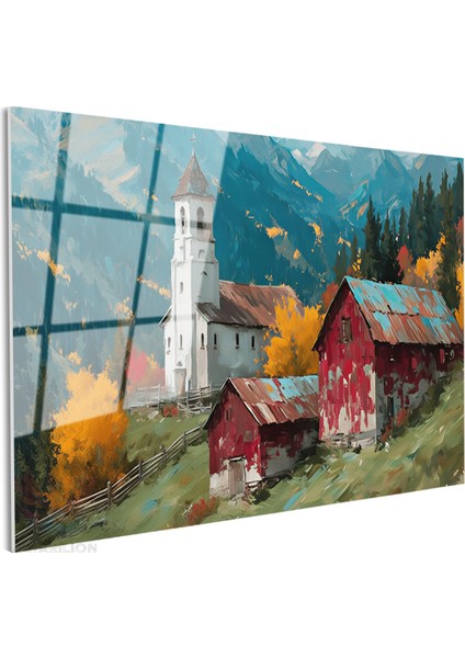 Cam Yatay Duvar Tablosu Cam Sonbahar Manzarasi5 Ev Ofis Salon Modern Duvar Tablosu fiyatları