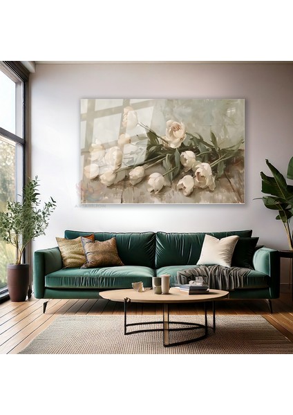 Cam Yatay Duvar Tablosu Cam Soyut Cicek Sanati4 Ev Ofis Salon Modern Duvar Tablosu modelleri
