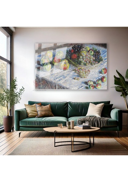 Cam Yatay Duvar Tablosu Cam Naturmort Meyveler2 Ev Ofis Salon Modern Duvar Tablosu modelleri