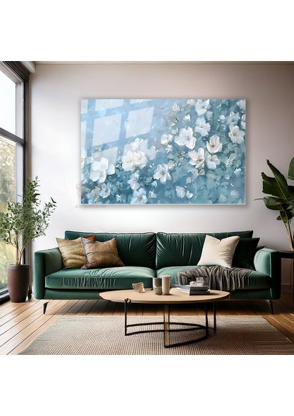 Cam Yatay Duvar Tablosu Cam Soyut Cicek Sanati Ev Ofis Salon Modern Duvar Tablosu modelleri
