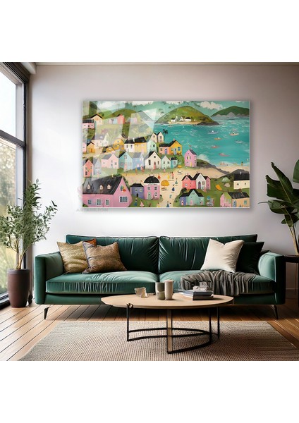 Cam Yatay Duvar Tablosu Cam Soyut Manzara6 Ev Ofis Salon Modern Duvar Tablosu modelleri