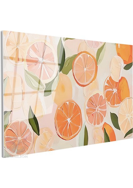 Cam Yatay Duvar Tablosu Cam Turuncgiller Ev Ofis Salon Modern Duvar Tablosu fiyatları