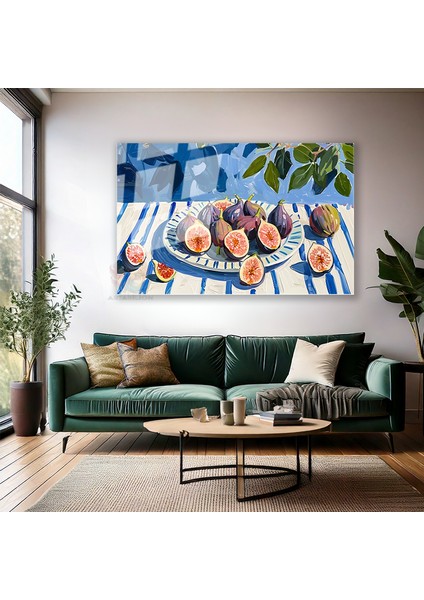 Cam Yatay Duvar Tablosu Cam Incir Tabagi2 Ev Ofis Salon Modern Duvar Tablosu modelleri