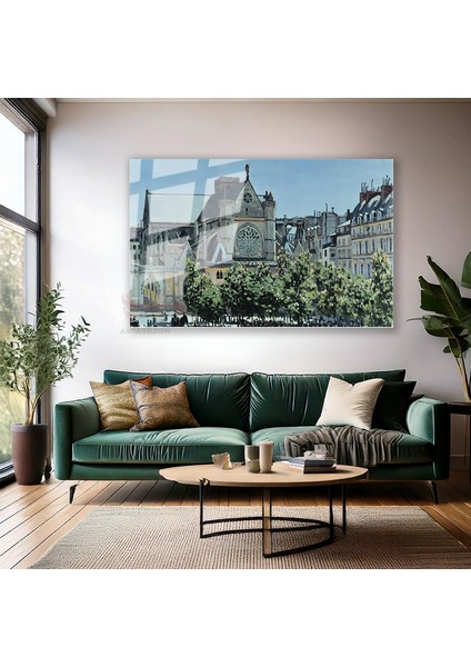 Cam Yatay Duvar Tablosu Cam Sehir Manzarasi Ev Ofis Salon Modern Duvar Tablosu modelleri