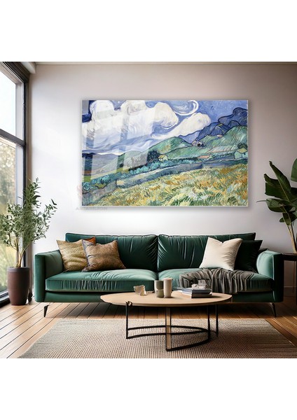 Cam Yatay Duvar Tablosu Cam Soyut Manzara1 Ev Ofis Salon Modern Duvar Tablosu modelleri