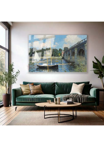 Cam Yatay Duvar Tablosu Cam Kopru Manzarasi2 Ev Ofis Salon Modern Duvar Tablosu modelleri