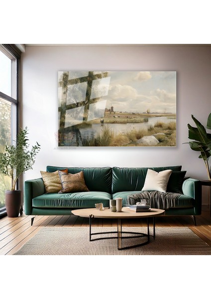 Cam Yatay Duvar Tablosu Cam Doga MANZARASI15 Ev Ofis Salon Modern Duvar Tablosu modelleri