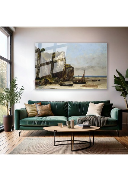Cam Yatay Duvar Tablosu Cam Vintage Manzara2 Ev Ofis Salon Modern Duvar Tablosu modelleri