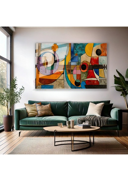 Cam Yatay Duvar Tablosu Cam Soyut Geometrik Sanat Ev Ofis Salon Modern Duvar Tablosu modelleri