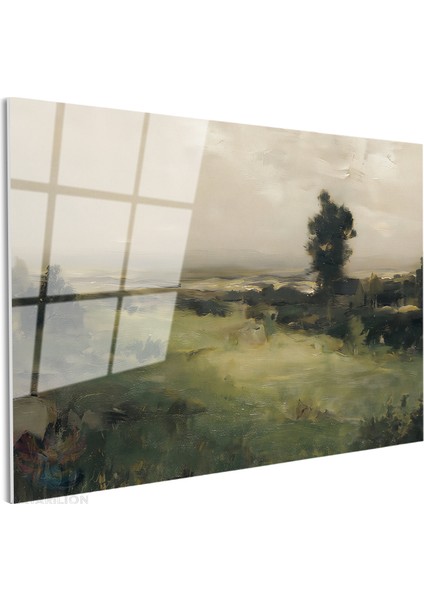 Cam Yatay Duvar Tablosu Cam Vintage Kirsal Manzara Ev Ofis Salon Modern Duvar Tablosu fiyatları