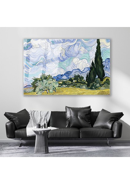 Cam Yatay Duvar Tablosu Cam Soyut Doga Manzarasi Ev Ofis Salon Modern Duvar Tablosu