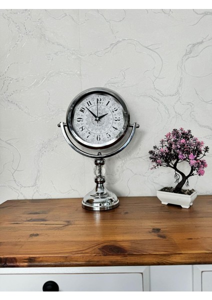 Dekoratif Ayaklı Masa Saati (Metal)