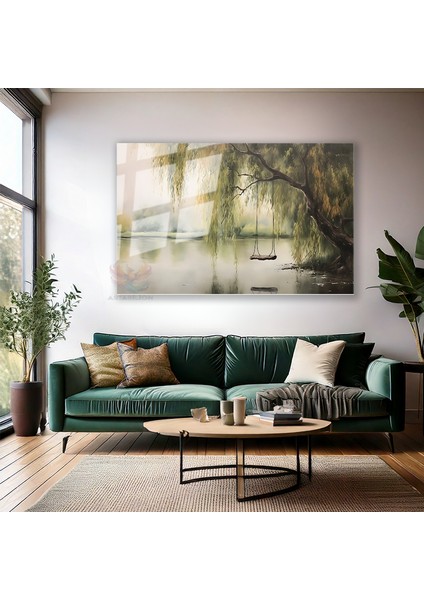 Cam Yatay Duvar Tablosu Cam Vintage Salincak Ev Ofis Salon Modern Duvar Tablosu modelleri