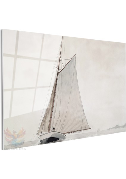 Cam Yatay Duvar Tablosu Cam Vintage Yelkenli Ev Ofis Salon Modern Duvar Tablosu fiyatları