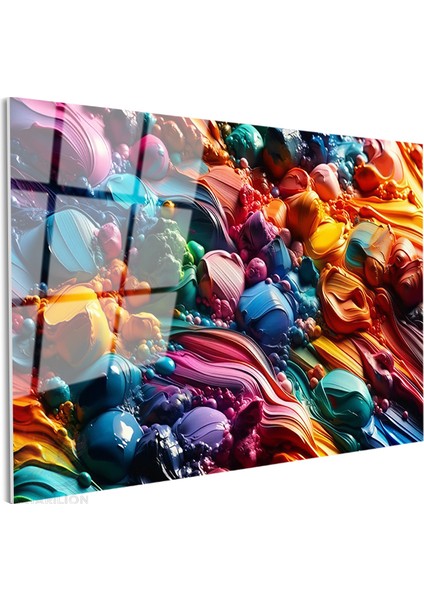 Cam Yatay Duvar Tablosu Cam Soyut Renk Sanati6 Ev Ofis Salon Modern Duvar Tablosu fiyatları