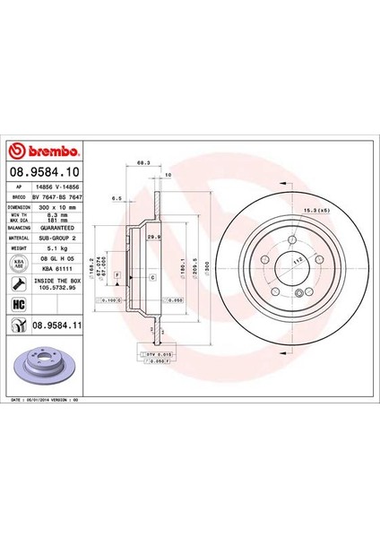 Fren Dıskı Arka Mercedes W211 S211 C218 W212 S212
