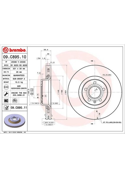 Fren Diski Ön Audı A6-A8 2005-2011