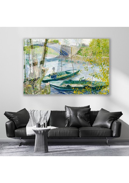 Cam Yatay Duvar Tablosu Cam Kopru Manzarasi4 Ev Ofis Salon Modern Duvar Tablosu