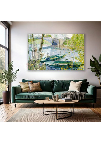Cam Yatay Duvar Tablosu Cam Kopru Manzarasi4 Ev Ofis Salon Modern Duvar Tablosu modelleri