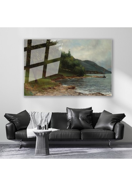 Cam Yatay Duvar Tablosu Cam Doga Manzarasi7 Ev Ofis Salon Modern Duvar Tablosu