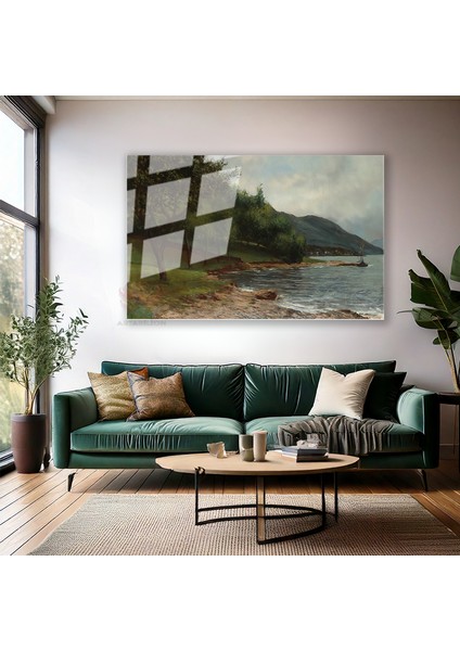 Cam Yatay Duvar Tablosu Cam Doga Manzarasi7 Ev Ofis Salon Modern Duvar Tablosu modelleri