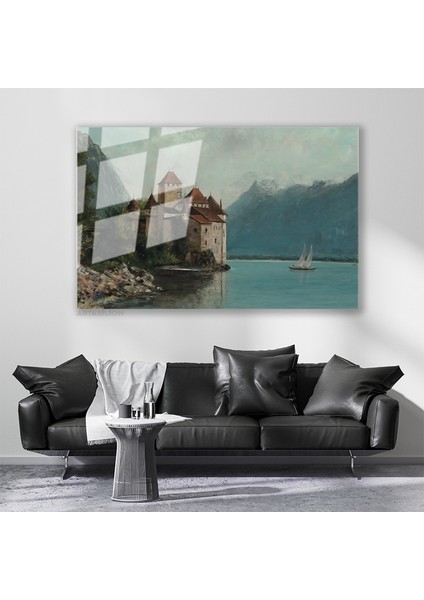 Cam Yatay Duvar Tablosu Cam Doga MANZARASI11 Ev Ofis Salon Modern Duvar Tablosu