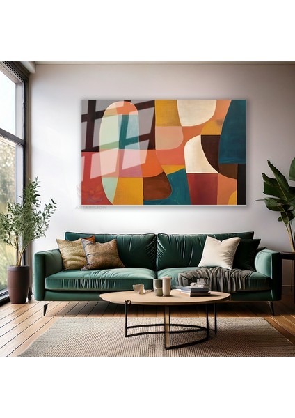 Cam Yatay Duvar Tablosu Cam Soyut Geometrik Sanat4 Ev Ofis Salon Modern Duvar Tablosu modelleri