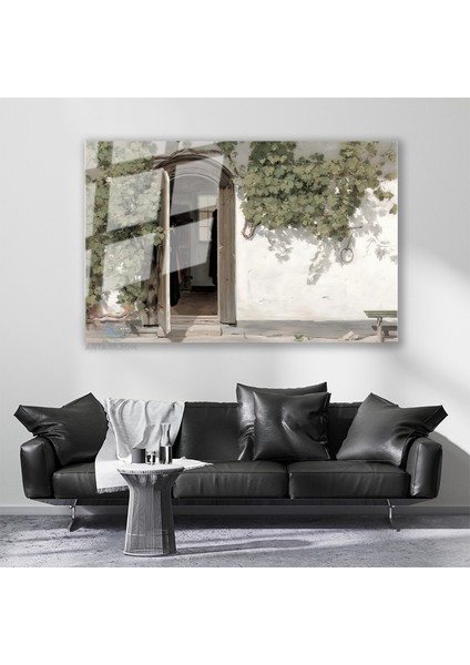 Cam Yatay Duvar Tablosu Cam Koy Evi Ev Ofis Salon Modern Duvar Tablosu fiyatları