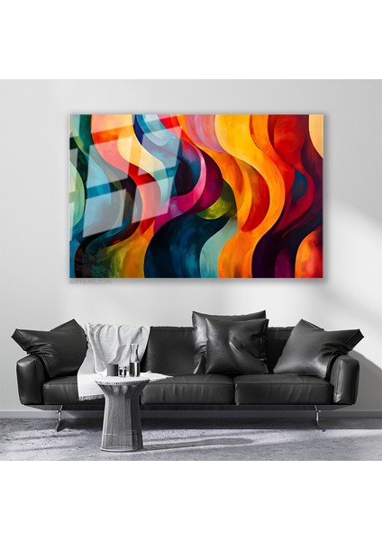 Cam Yatay Duvar Tablosu Cam Soyut Geometrik Sanat9 Ev Ofis Salon Modern Duvar Tablosu