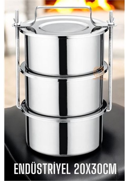 Sefer Tası XXL 20X30 CM Paslanmaz Çelik Endüstriyel Yemek Kabı