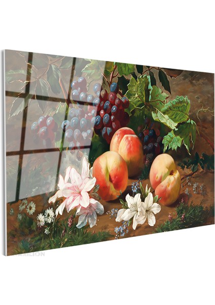 Cam Yatay Duvar Tablosu Cam Naturmort Meyveler Ev Ofis Salon Modern Duvar Tablosu fiyatları