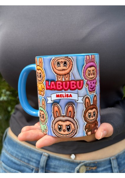 Labubu Kaliteli Porselen Isim Yazılabilir Premium Hediyelik Baskılı Kupa Bardak
