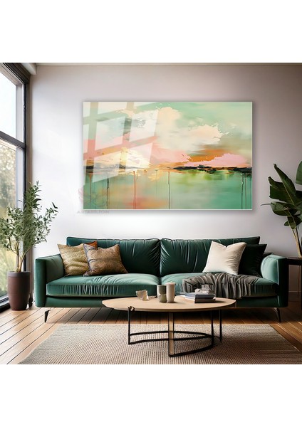 Cam Yatay Duvar Tablosu Cam Soyut Gun Batimi Ev Ofis Salon Modern Duvar Tablosu modelleri