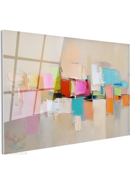 Cam Yatay Duvar Tablosu Cam Soyut Renk Sanati5 Ev Ofis Salon Modern Duvar Tablosu fiyatları