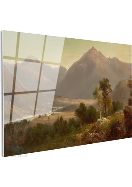 Cam Yatay Duvar Tablosu Cam Vintage Doga Manzarasi6 Ev Ofis Salon Modern Duvar Tablosu fiyatları