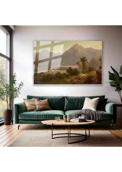 Cam Yatay Duvar Tablosu Cam Vintage Doga Manzarasi6 Ev Ofis Salon Modern Duvar Tablosu modelleri